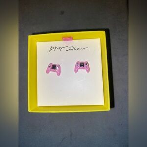 Betsey Johnson Pink “GAMER”Controller Stud Earrings